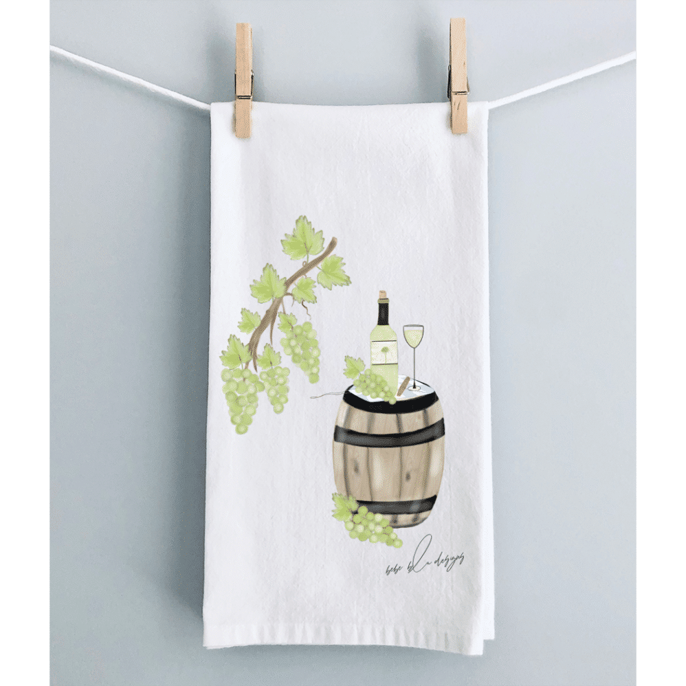 wine barrel flour sack towel