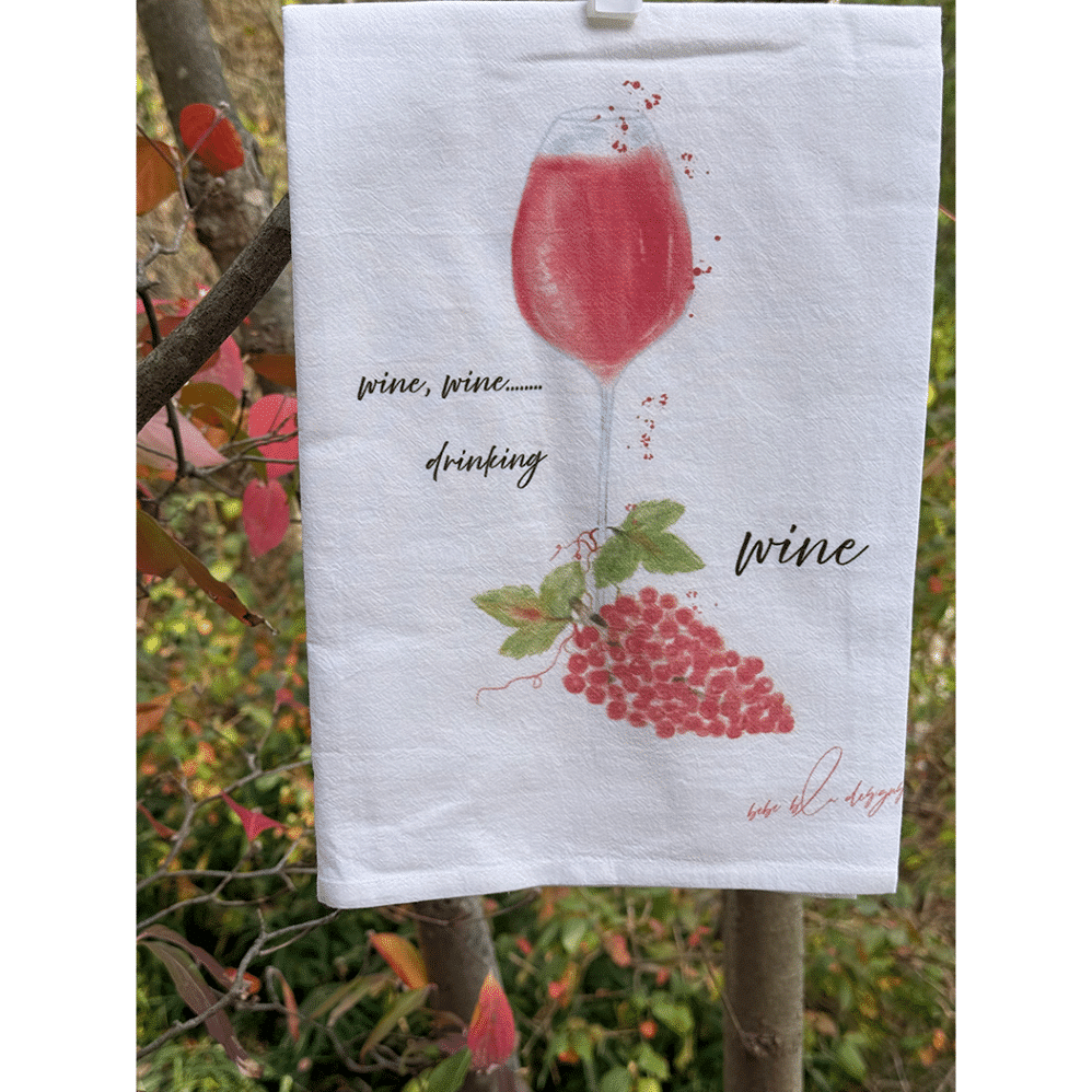 wine wine drinking wine flour sack towel1