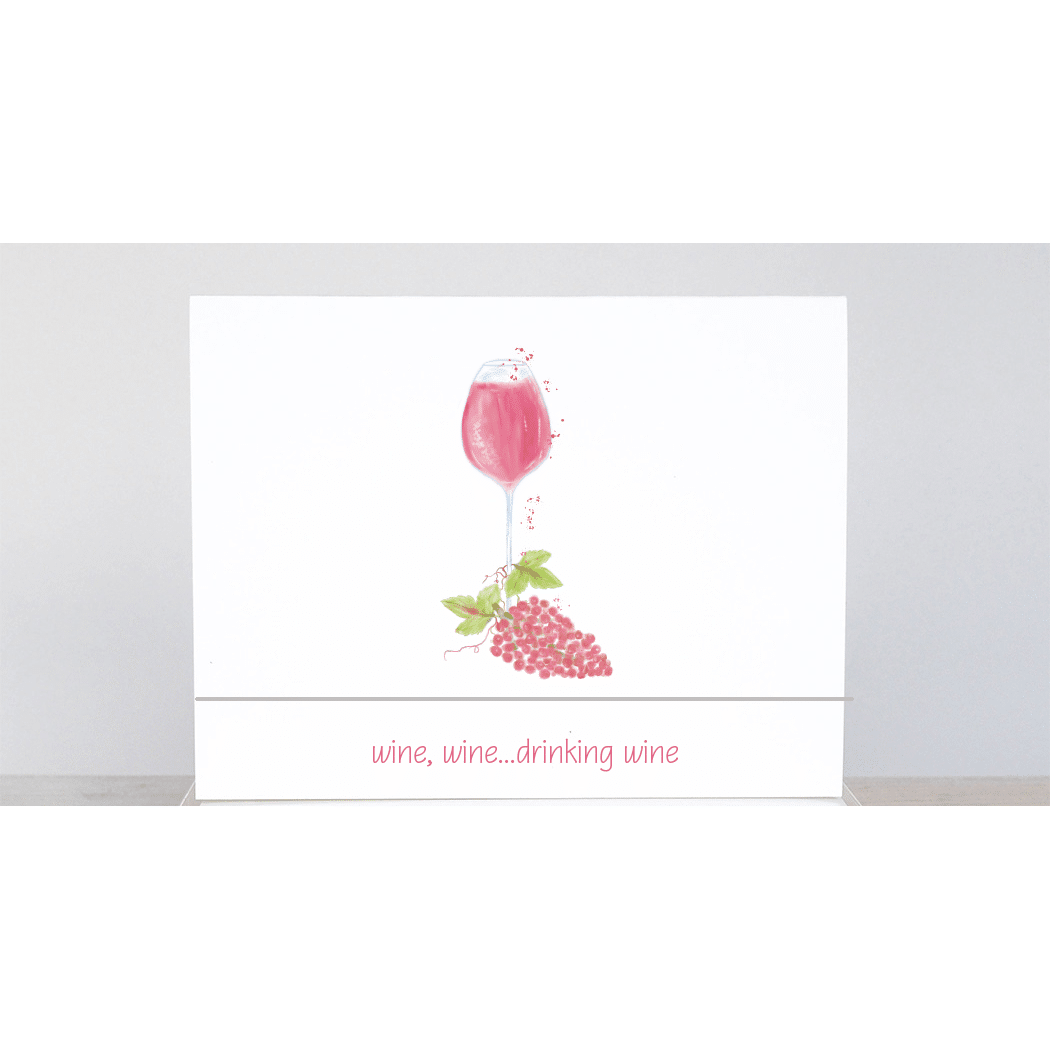 wine wine note cards