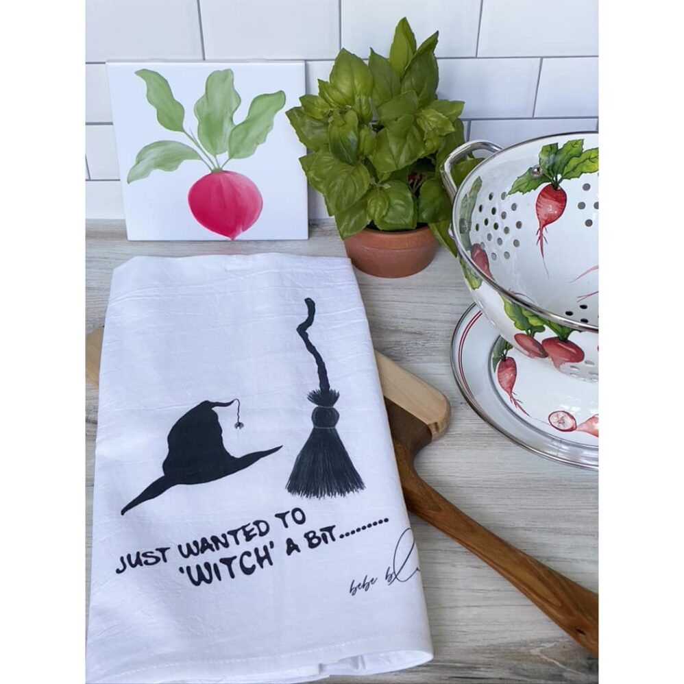 witch a bit flour sack towel