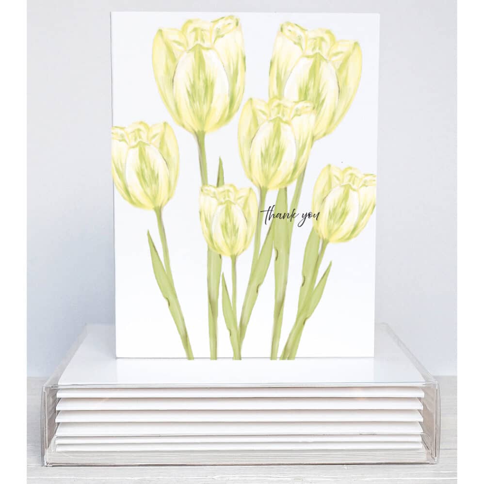 yellow tulips thank you notes